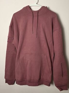 Comfrt DND Travel Hoodie Berry Pink Oversized Pullover Size M Streetwear